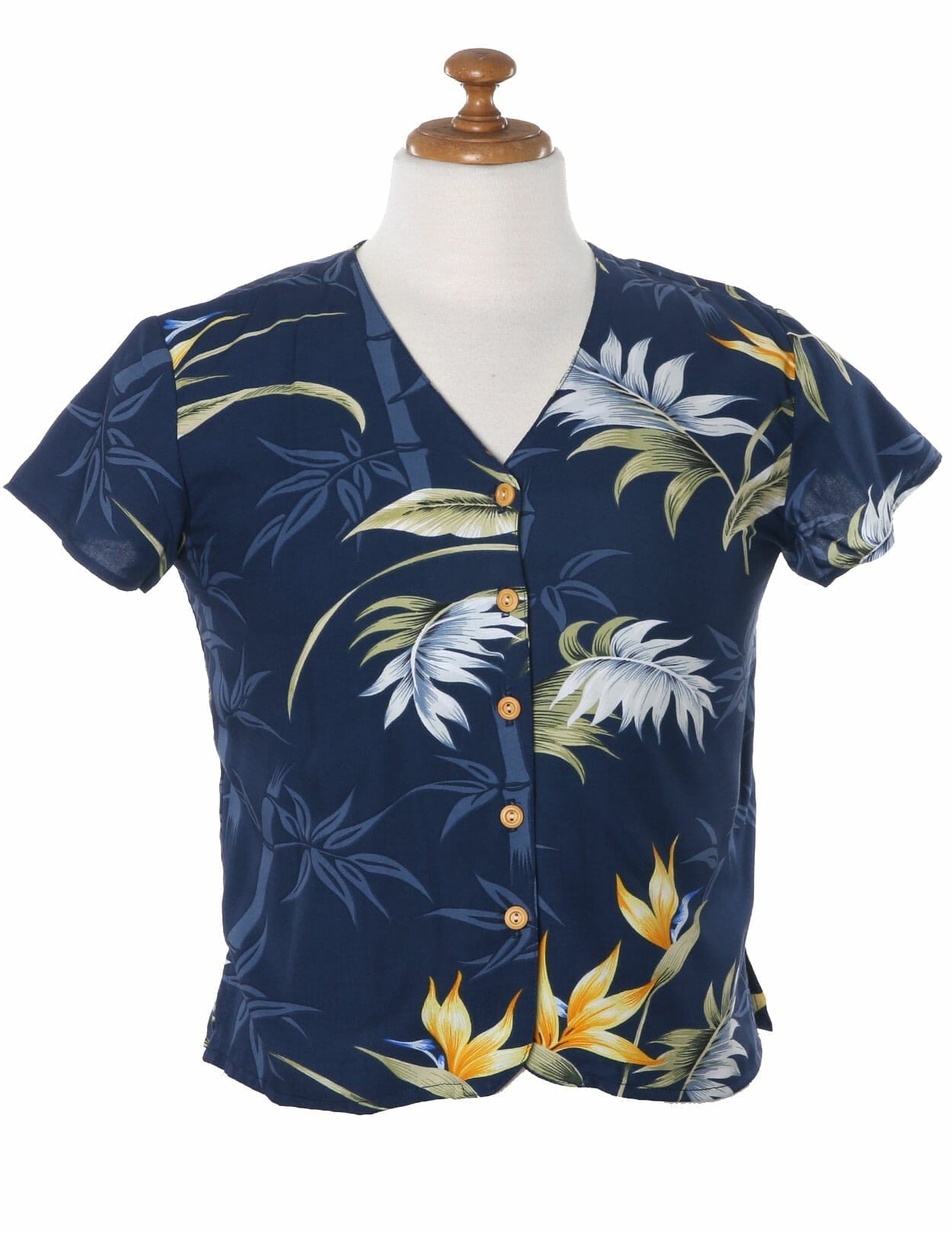 Bamboo Paradise V-Neck Women Hawaiian Blouse