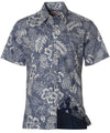 Pineapple Button Up Reverse Print Men's Aloha Shirt