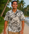 Black Pineapple Aloha Dress Hawaiian Shirt Black