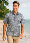 Short Sleeve Button-up Slightly Fitted Dress Shirt Navy