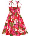 Girls Tropical Spaghetti Hawaiian Dress