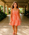 Soft Rayon Girls Hawaiian Dress Coral