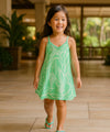 Soft Rayon Girls Hawaiian Dress Mint