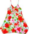 V-Neck Pull Over Girls Dress with Scarf Hem