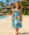Pali Girls Smock Top Rayon Dress Light Blue