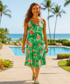 Pull-Over Hibiscus Short Hawaiian Dress Aqua