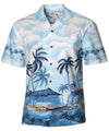 Palms and Diamond Head Aloha Shirt Men's Cotton Shirts