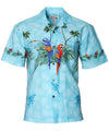Parrots Men's Cotton Border Print Hawaiian Shirt