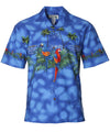 Parrots Men's Cotton Border Print Hawaiian Shirt