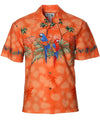 Parrots Men's Cotton Border Print Hawaiian Shirt