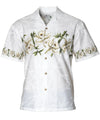 Orchids Border Men's White Hawaiian Shirt