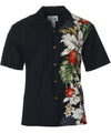 Orchids Side Panel Cotton Men's Aloha Shirt