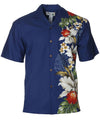 Orchids Side Panel Cotton Men's Aloha Shirt