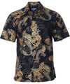 Short Sleeves Dragon Button-Up Dress Aloha Shirt Button-Up Dress Shirt
