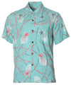 Open Collar Retro Pineapple Bamboo Rayon Shirt