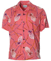 Open Collar Retro Pineapple Bamboo Rayon Shirt