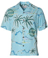 Scenic Rayon Hawaiian Palm Aloha Shirt