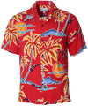 Scenic Rayon Hawaiian Palm Aloha Shirt