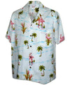 Flamingos Men's Cotton Hawaiian Shirt
