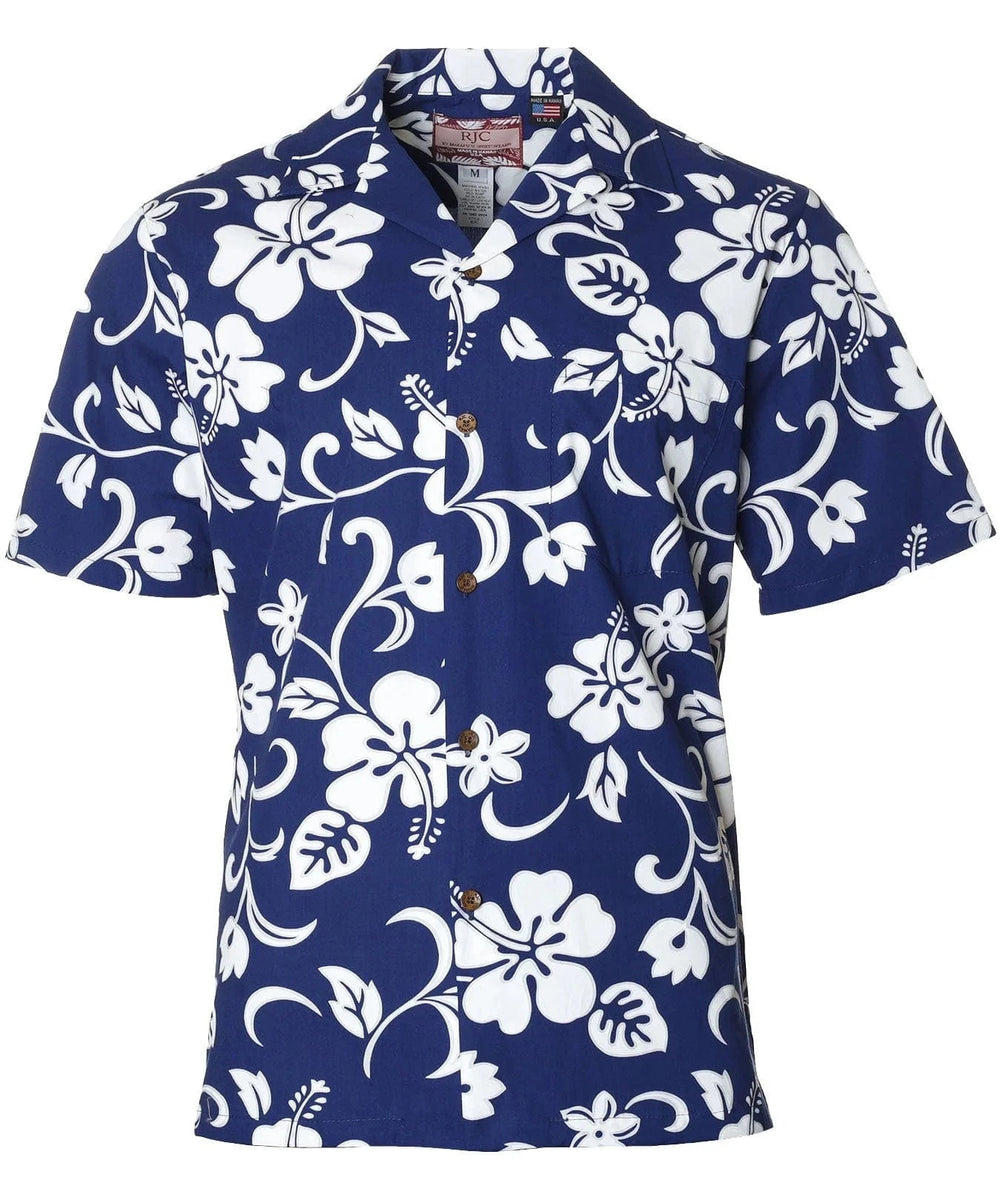 Hibiscus Men's Cotton Aloha Shirt | Aloha Shirts Club