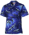Tropical Whales Cotton Poplin Aloha Shirt