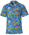 Blue Lagoon Cotton Poplin Hawaiian Shirt