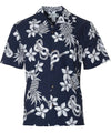 Ukulele Pineapples Cotton Men's Aloha Shirt