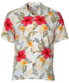 Hibiscus Plumeria Rayon Hawaiian Men's Shirt