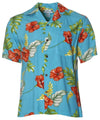 Short Sleeves Lanai Hibiscus Men's Rayon Aloha Shirt