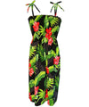 Knee Length Smock Tube-Top Hawaiian Dress