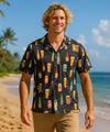 Aloha Beer Cotton Men's Hawaiian Shirt Black