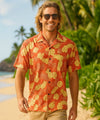 Short Sleeve Sweet Pineapples Hawaiian Shirt Orange