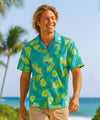 Short Sleeve Sweet Pineapples Hawaiian Shirt Turquoise