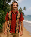 Hilo Cotton Button-Up Prime Aloha Shirt Red