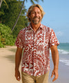 Honu Resort Button Up Dress Aloha Shirt Rust