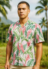 Short Sleeve Ginger Rayon Men's Shirt