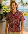 Short Sleeves Taro Aloha Resort Shirt Red