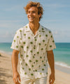 Dessert Island Palms Aloha Hawaiian Shirt Green