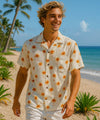 Dessert Island Palms Aloha Hawaiian Shirt Orange