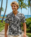 Short Sleeves Cotton poplin Pineapple Aloha Shirt Cream
