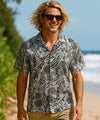 Short Sleeves Tribal Pineapple Hawaiian Shirt Charcoal