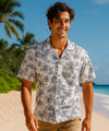 Kona Short Sleeves Men's Aloha Shirt Navy