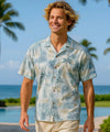 Hawaiian Island Tribal Aloha Shirt Teal