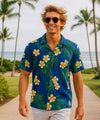 Short Sleeves Aloha Resort Kailua Men Shirt Navy