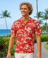 Waimanalo Men Hawaiian Shirt Red