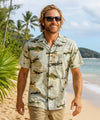 Fleet of the Pacific Men's Aloha Shirt Khaki