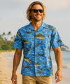 Fleet of the Pacific Men's Aloha Shirt Navy