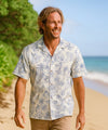 Men's Cotton Palmeras Hawaiian Shirt Cream