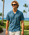 Kapalua Short Sleeves Hawaiian Aloha Shirt Charcoal