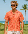 Kapalua Short Sleeves Hawaiian Aloha Shirt Coral